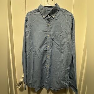 Vineyard Vines Classic Fit Tucker Shirt Performance Blue Gingham Medium